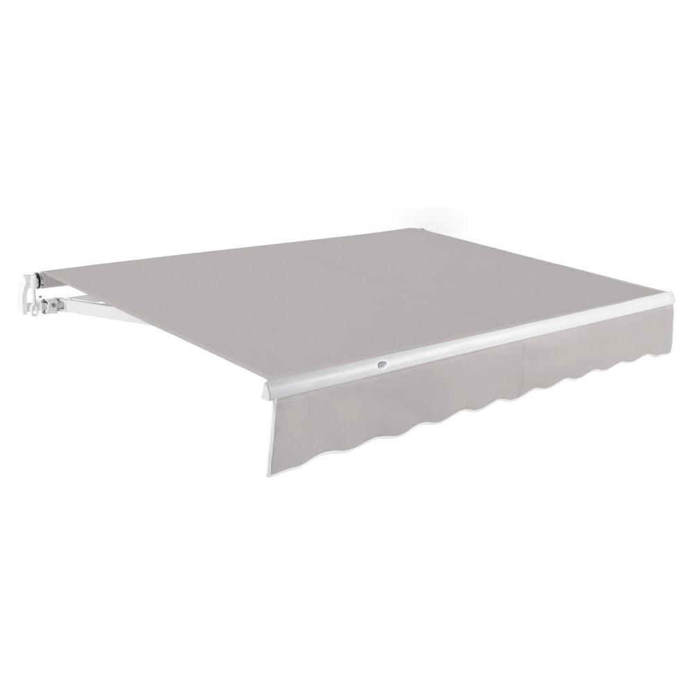 16' x 10' Maui Manual Manual Patio Retractable Awning Acrylic Fabric, Gray. Picture 1