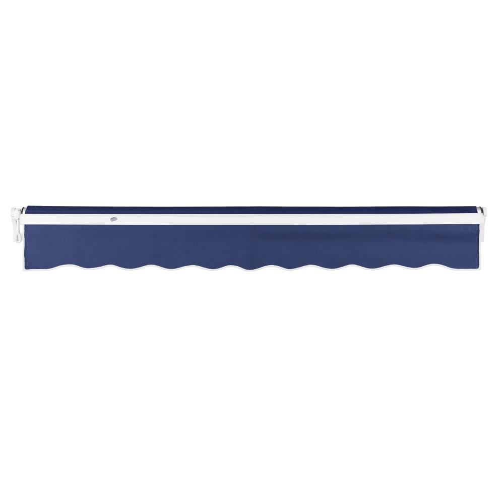 16' x 10' Maui Manual Manual Patio Retractable Awning Acrylic Fabric, Navy. Picture 4