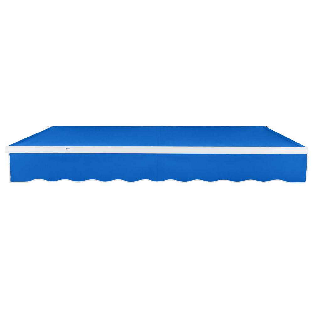 16' x 10' Maui Manual Patio Retractable Awning Acrylic Fabric, Bright Blue. Picture 3