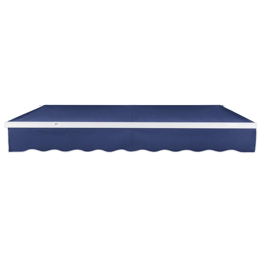 16' x 10' Maui Manual Manual Patio Retractable Awning Acrylic Fabric, Navy. Picture 3