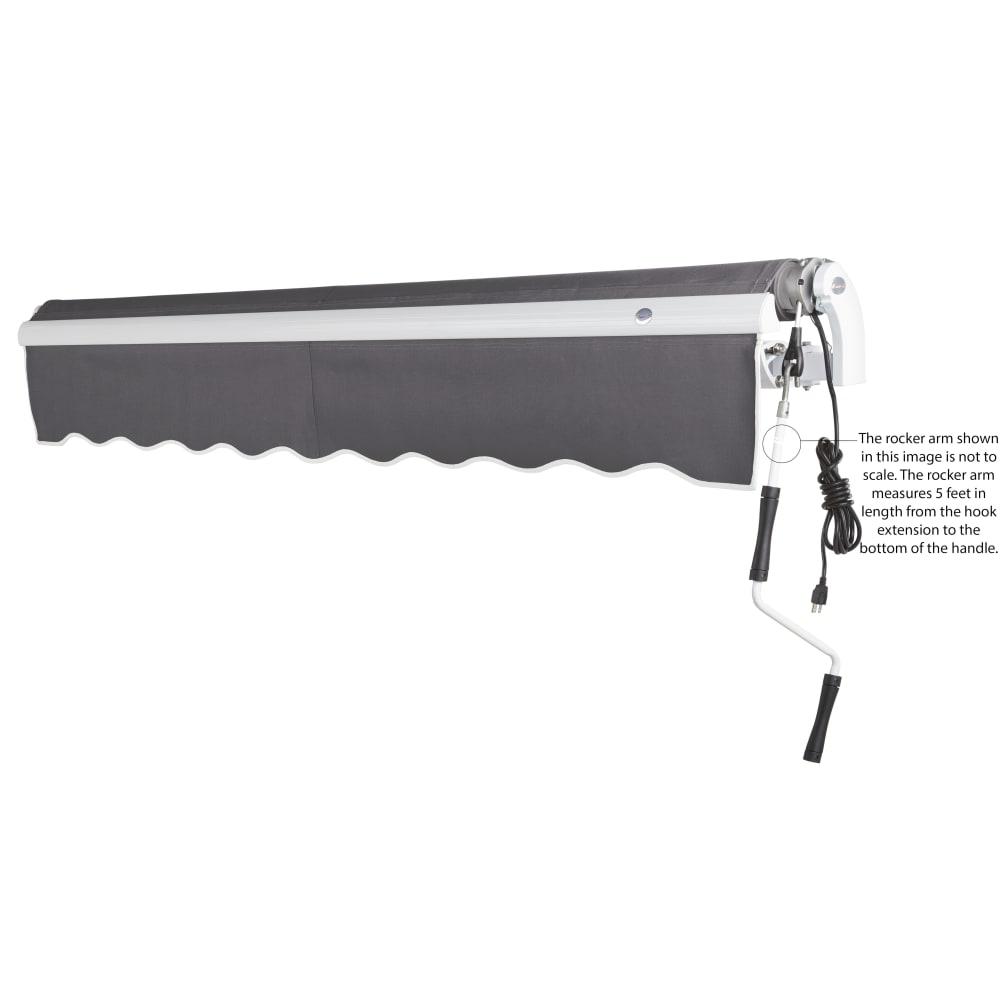 16' x 10' Maui Right Motor Right Motorized Patio Retractable Awning, Gunmetal. Picture 6