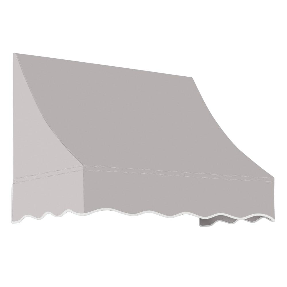 Awntech 4.375 ft Nantucket Fixed Awning Acrylic Fabric, Gray. Picture 1