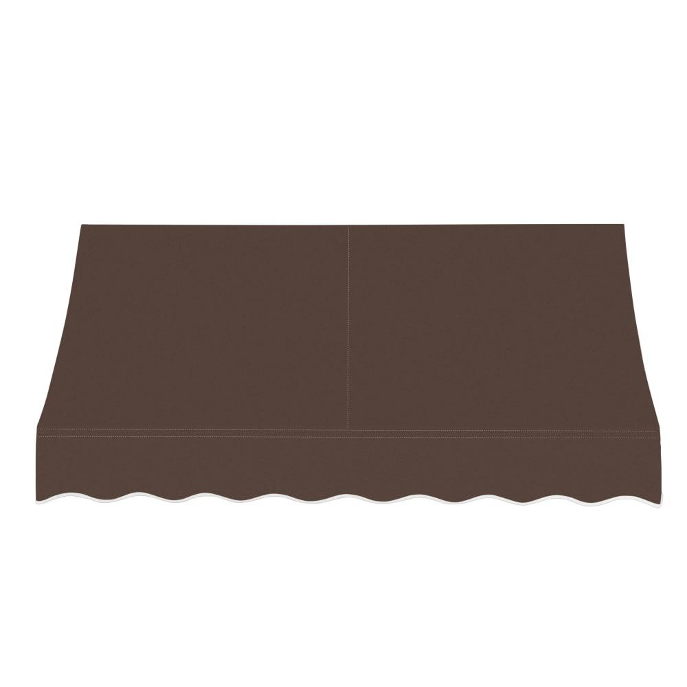 Awntech 7.375 ft Nantucket Fixed Awning Acrylic Fabric, Brown. Picture 2