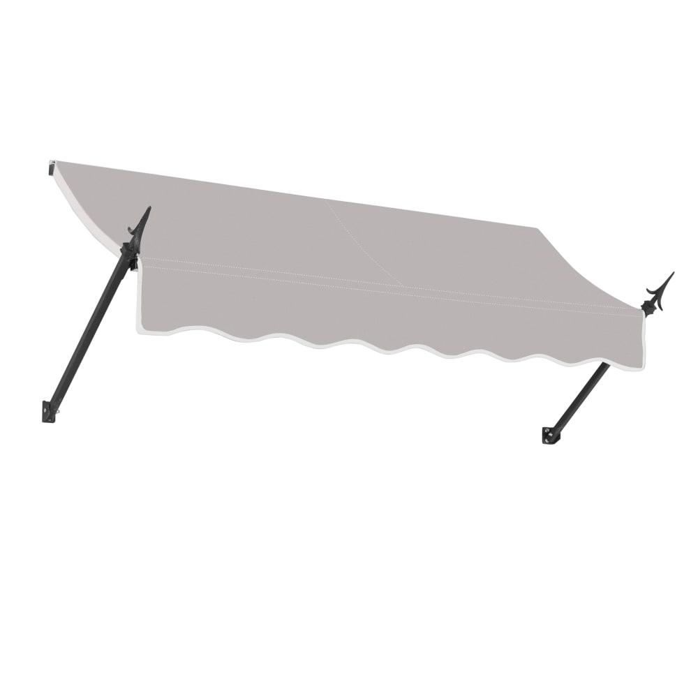 Awntech 7.375 ft New Orleans Fixed Awning Acrylic Fabric, Gray. Picture 1