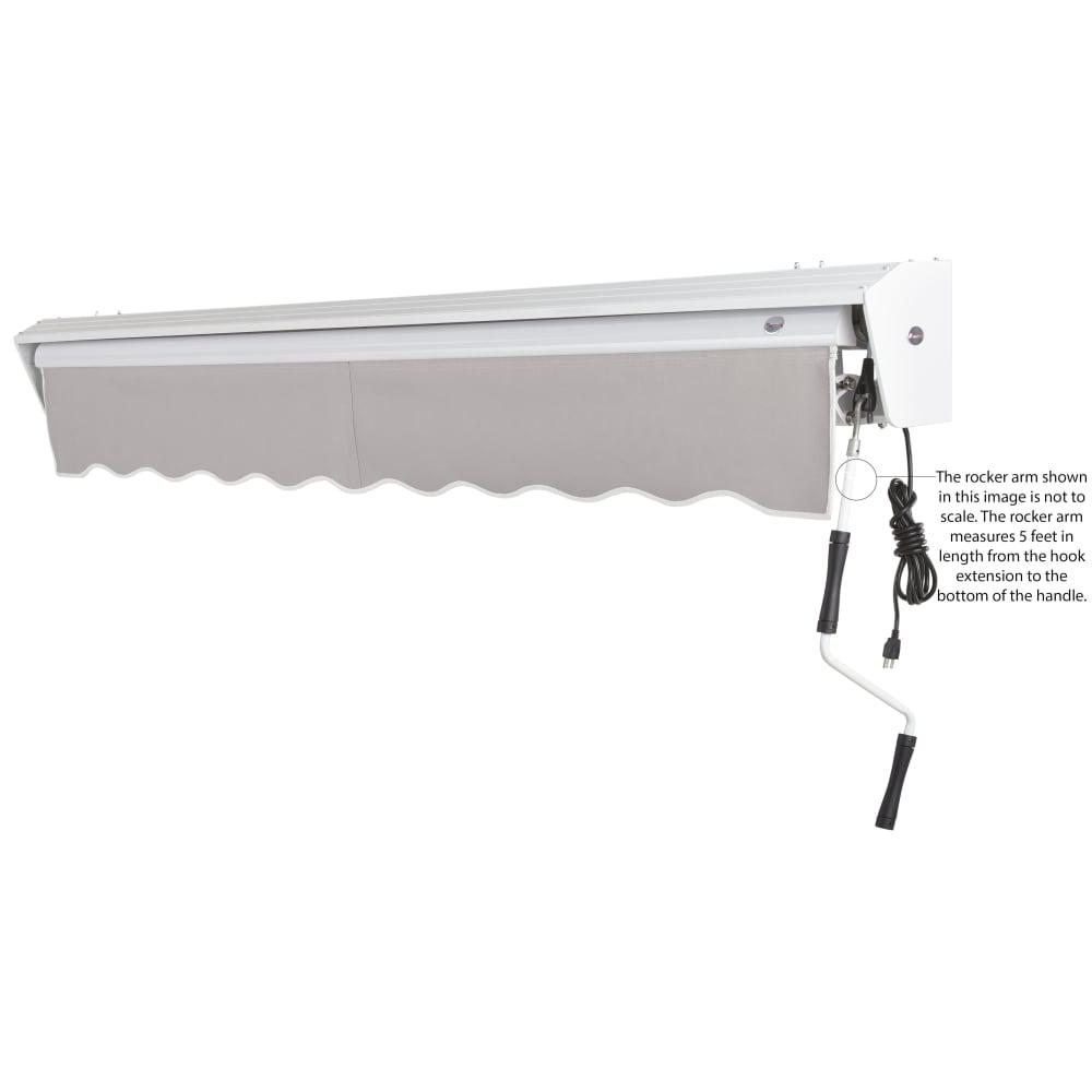 18' x 10' Destin Right Motor Right Motorized Patio Retractable Awning, Gray. Picture 6