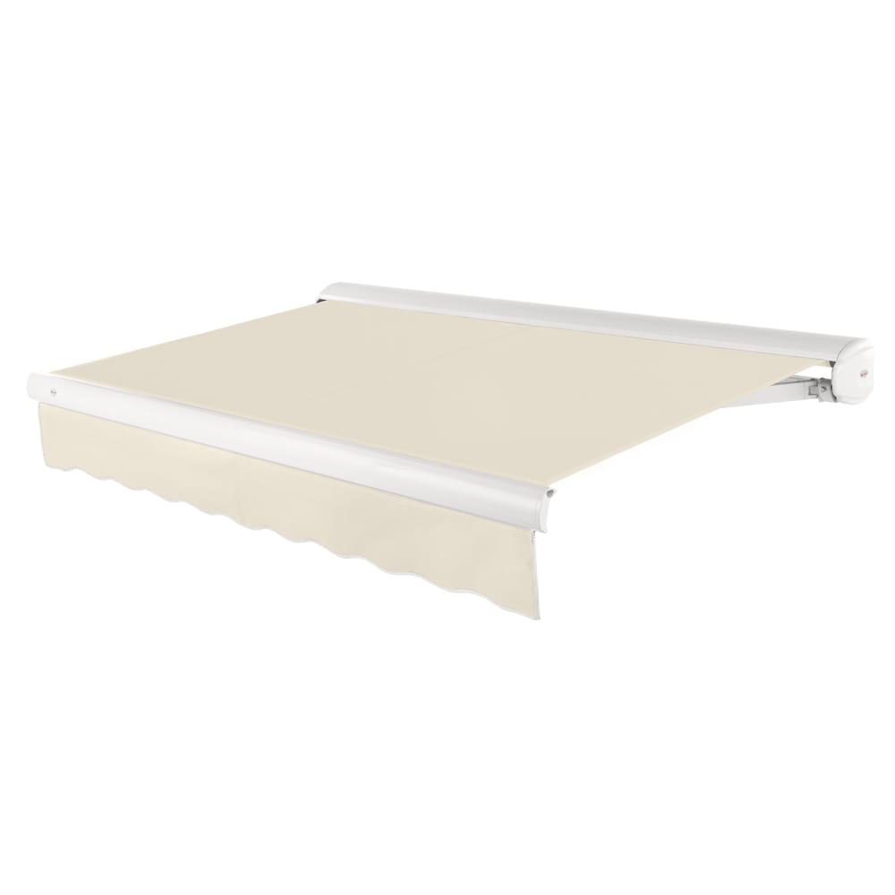 18' x 10' Full Cassette Left Motorized Patio Retractable Awning, Linen. Picture 1
