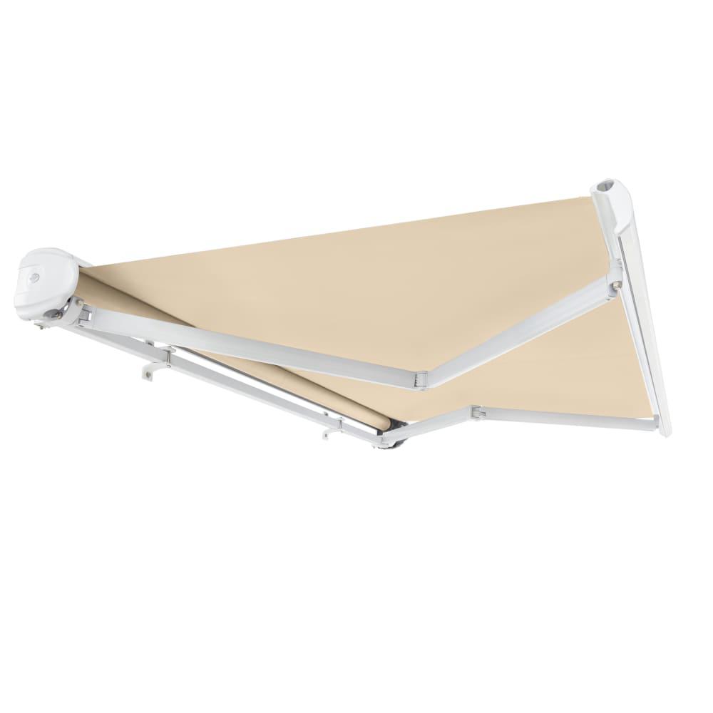 18' x 10' Full Cassette Manual Patio Retractable Awning Acrylic Fabric, Tan. Picture 7