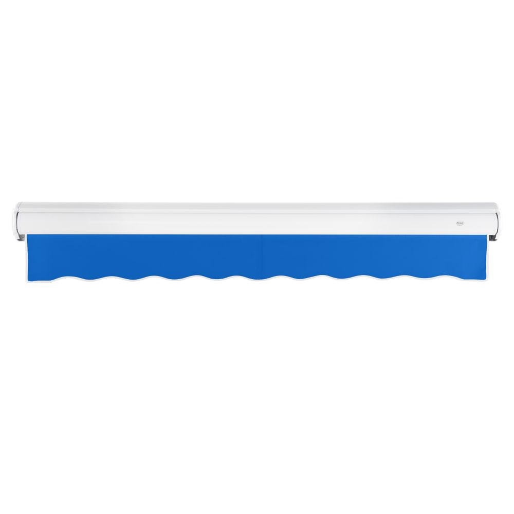 18' x 10' Full Cassette Left Motorized Patio Retractable Awning, Bright Blue. Picture 4