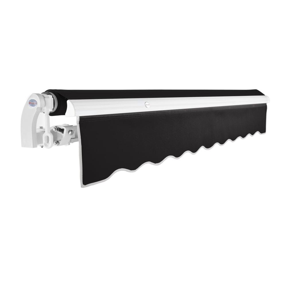 20' x 10' Maui Manual Manual Patio Retractable Awning Acrylic Fabric, Black. Picture 2