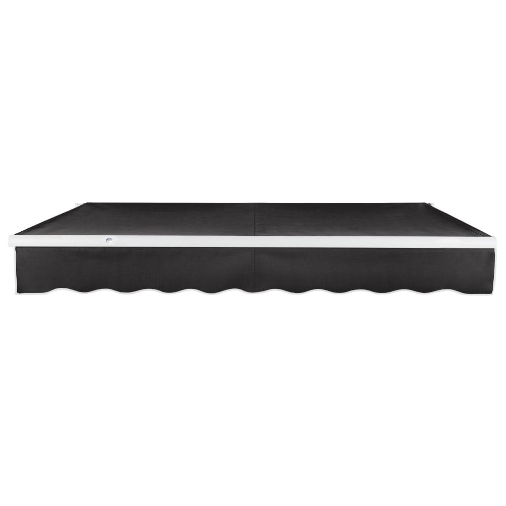 20' x 10' Maui Manual Manual Patio Retractable Awning Acrylic Fabric, Black. Picture 3