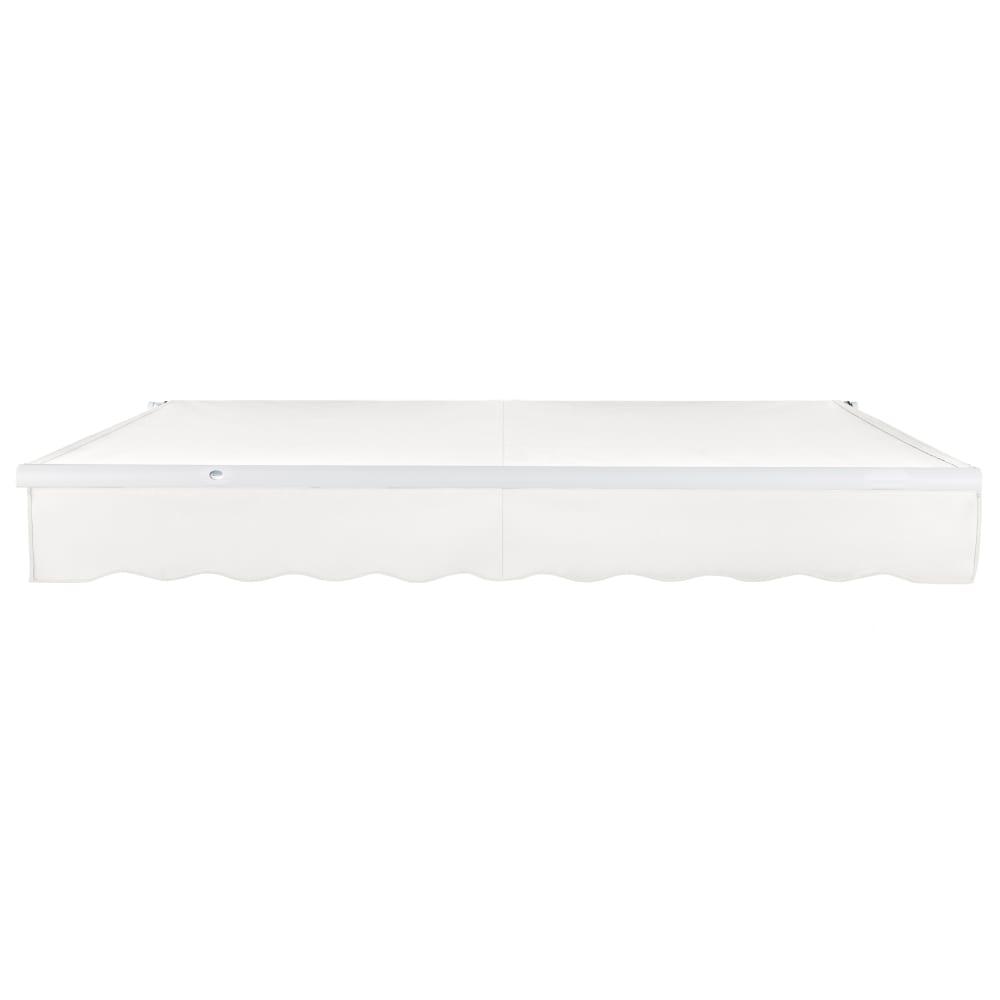 18' x 10' Maui Manual Manual Patio Retractable Awning Acrylic Fabric, White. Picture 3