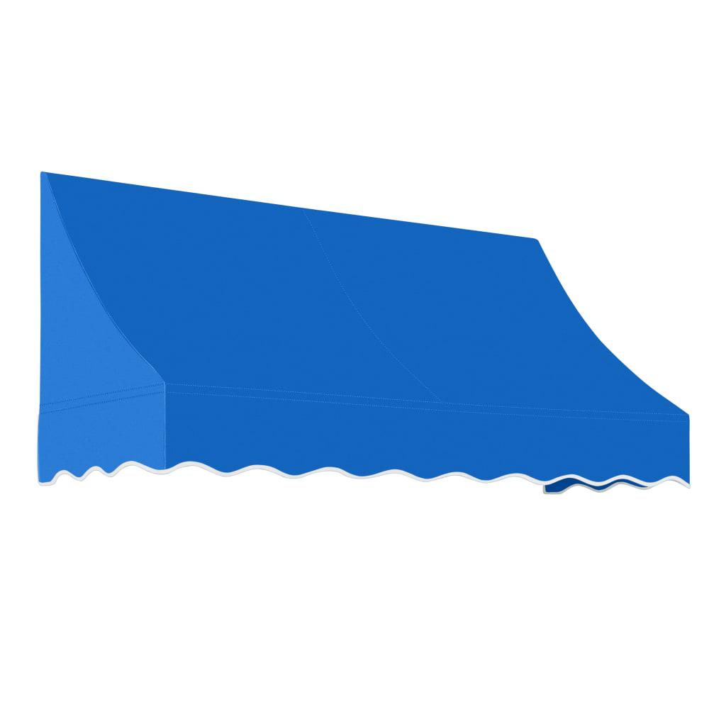 Awntech 8.375 ft Nantucket Fixed Awning Acrylic Fabric, Bright Blue. Picture 1