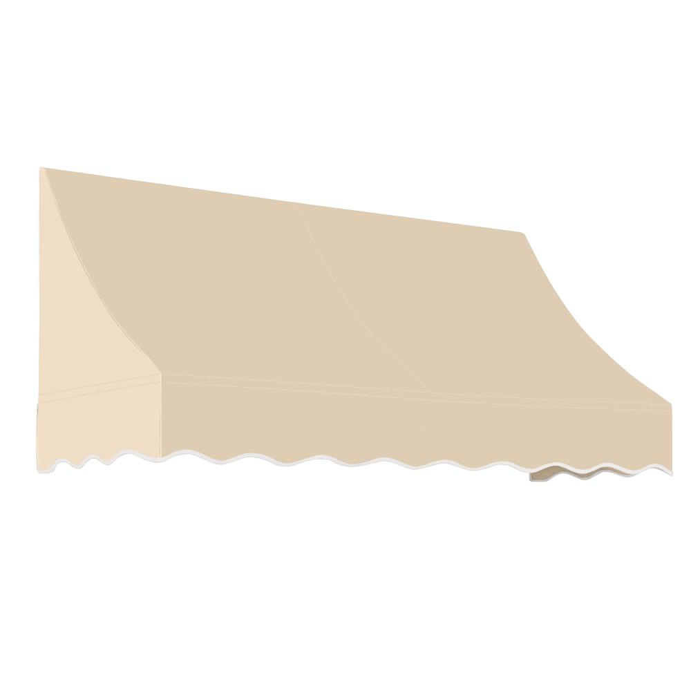 Awntech 8.375 ft Nantucket Fixed Awning Acrylic Fabric, Tan. Picture 1