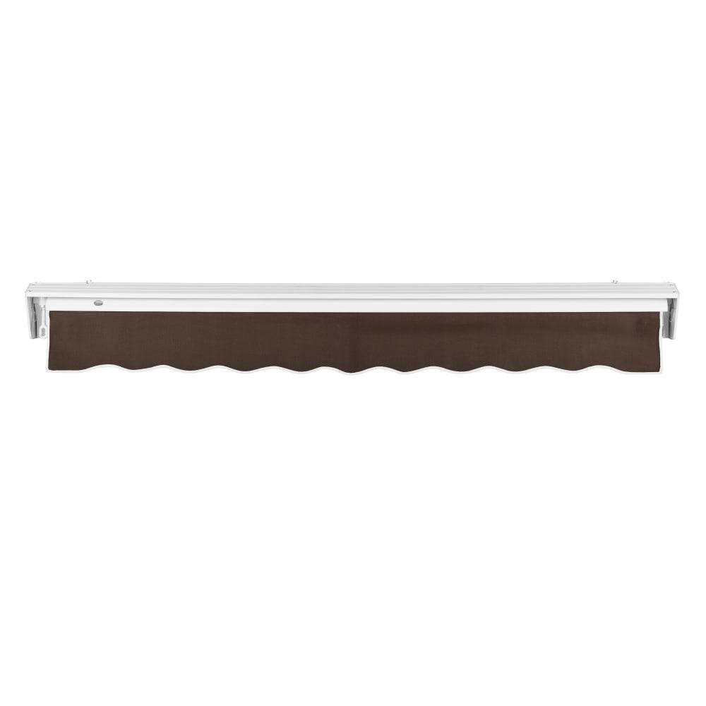 8' x 6.5' Destin Manual Manual Patio Retractable Awning Acrylic Fabric, Brown. Picture 4