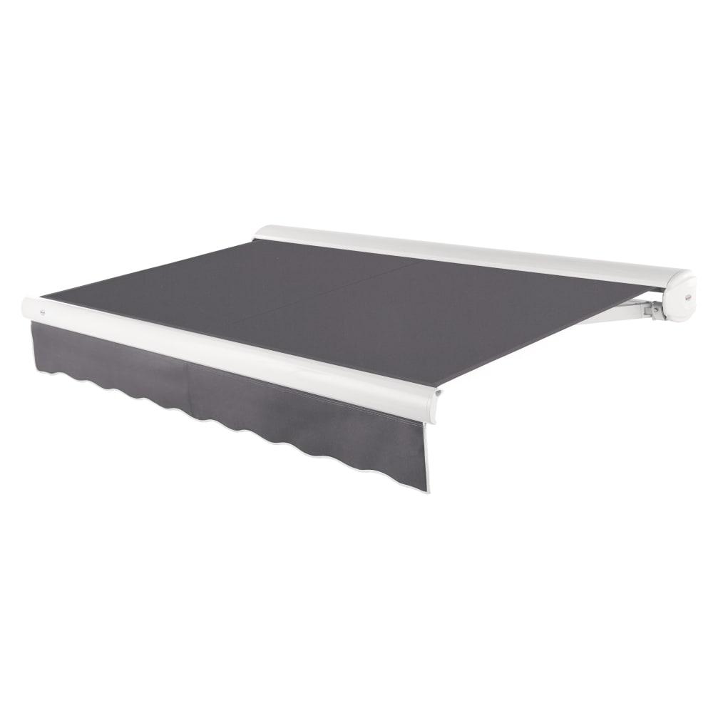20' x 10' Full Cassette Left Motorized Patio Retractable Awning, Gunmetal. Picture 1