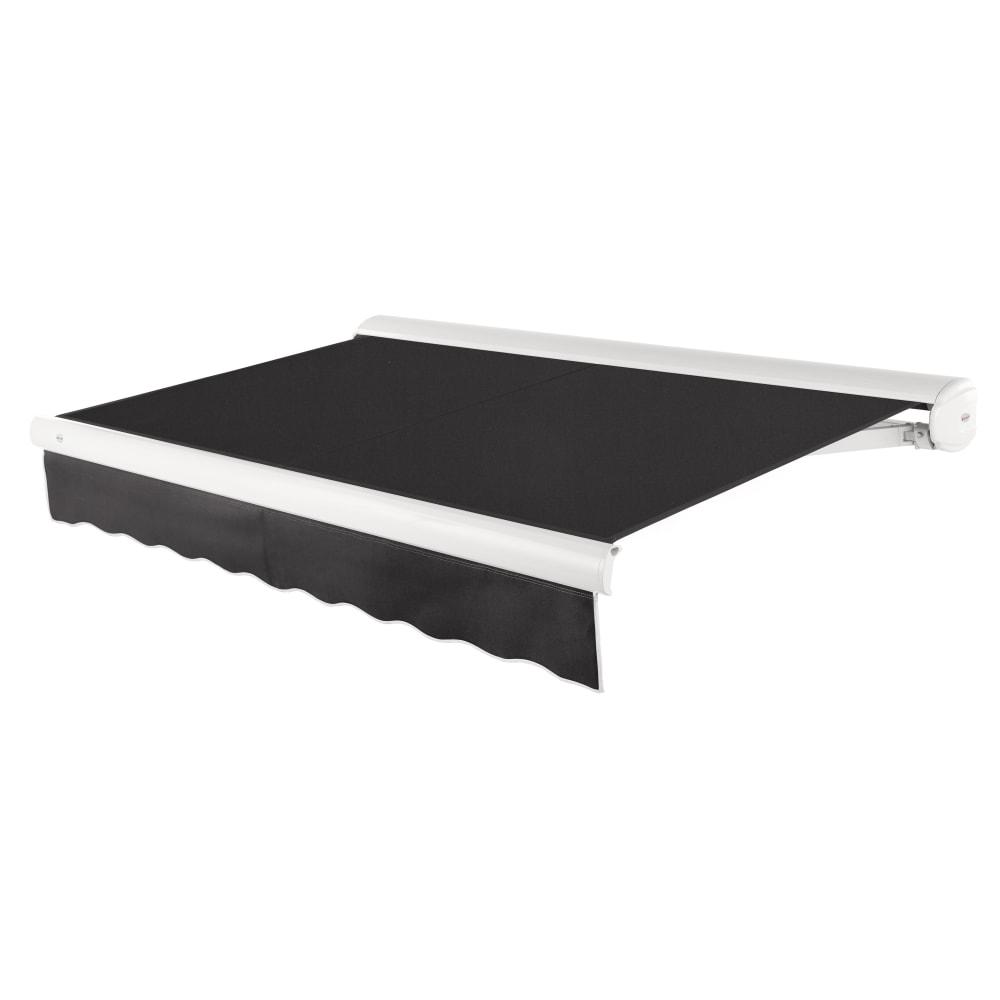 20' x 10' Full Cassette Left Motorized Patio Retractable Awning, Black. Picture 1