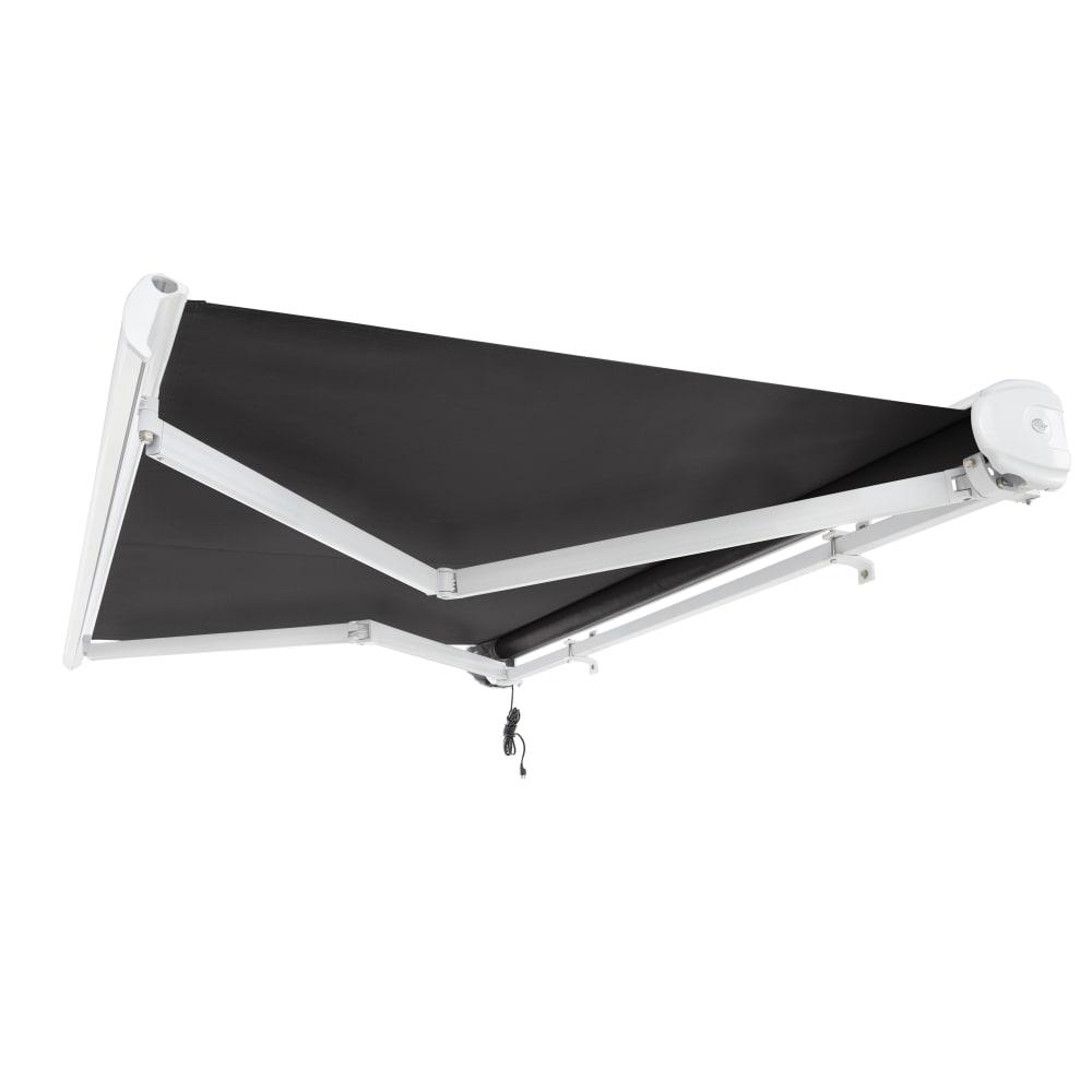 20' x 10' Full Cassette Left Motorized Patio Retractable Awning, Black. Picture 7