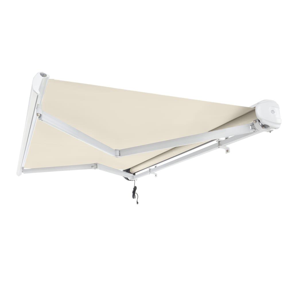 20' x 10' Full Cassette Left Motorized Patio Retractable Awning, Linen. Picture 7