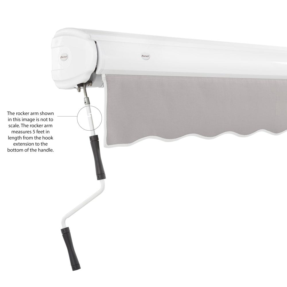 20' x 10' Full Cassette Manual Patio Retractable Awning Acrylic Fabric, Gray. Picture 6