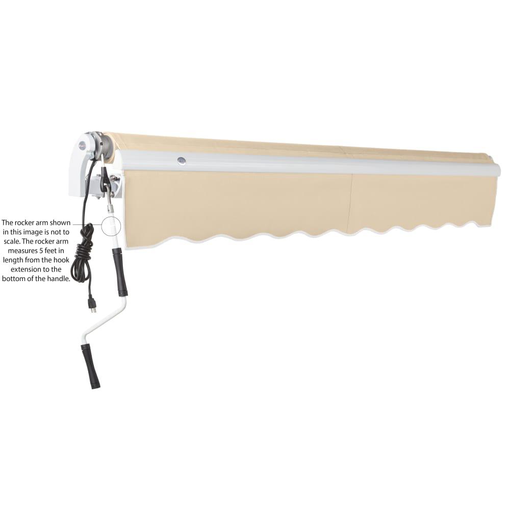 20' x 10' Maui Left Motor Left Motorized Patio Retractable Awning, Tan. Picture 6