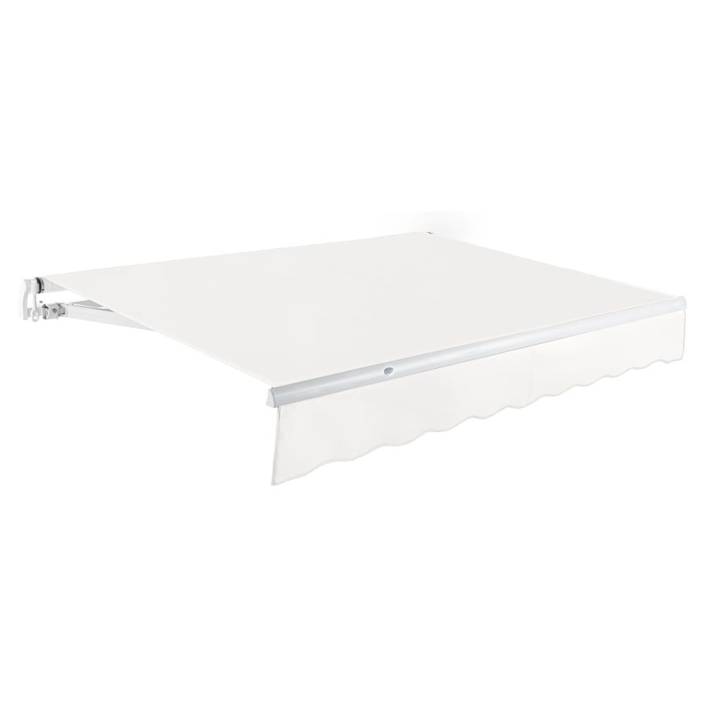 20' x 10' Maui Manual Manual Patio Retractable Awning Acrylic Fabric, White. Picture 1