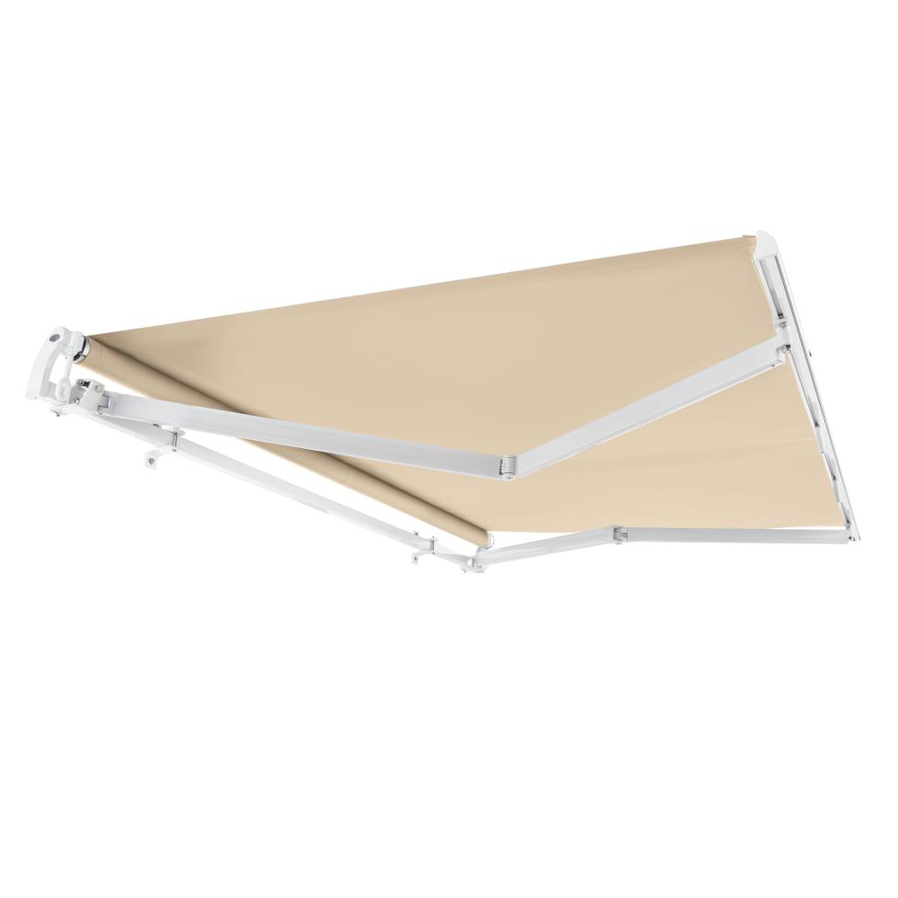 20' x 10' Maui Manual Manual Patio Retractable Awning Acrylic Fabric, Tan. Picture 7