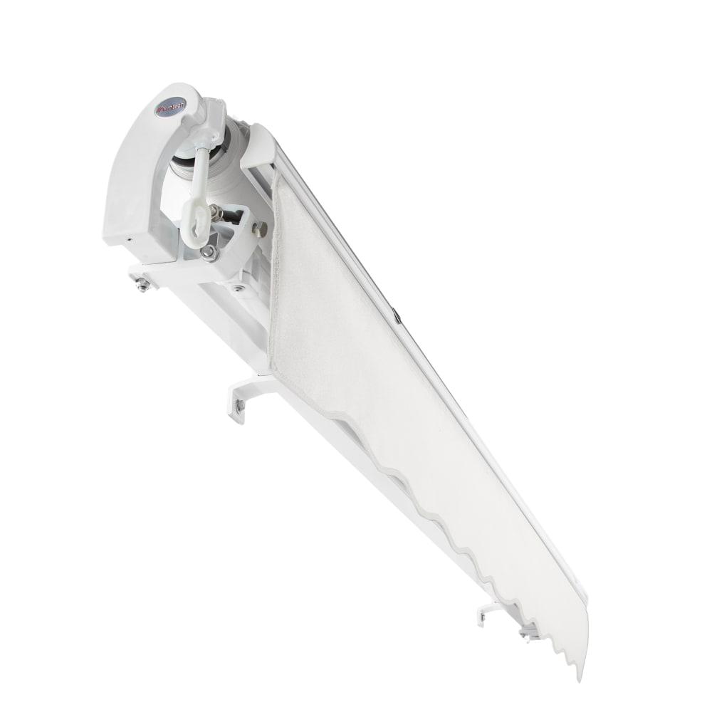 20' x 10' Maui Manual Manual Patio Retractable Awning Acrylic Fabric, White. Picture 5