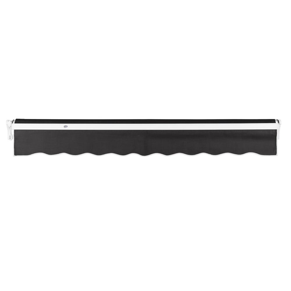8' x 6.5' Maui Manual Manual Patio Retractable Awning Acrylic Fabric, Black. Picture 4