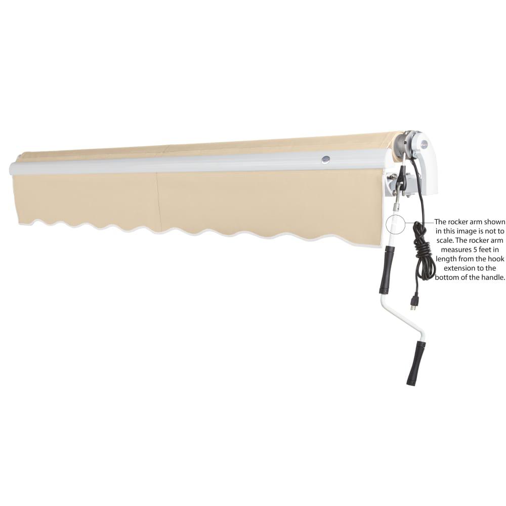 24' x 10' Maui Right Motor Right Motorized Patio Retractable Awning, Tan. Picture 6