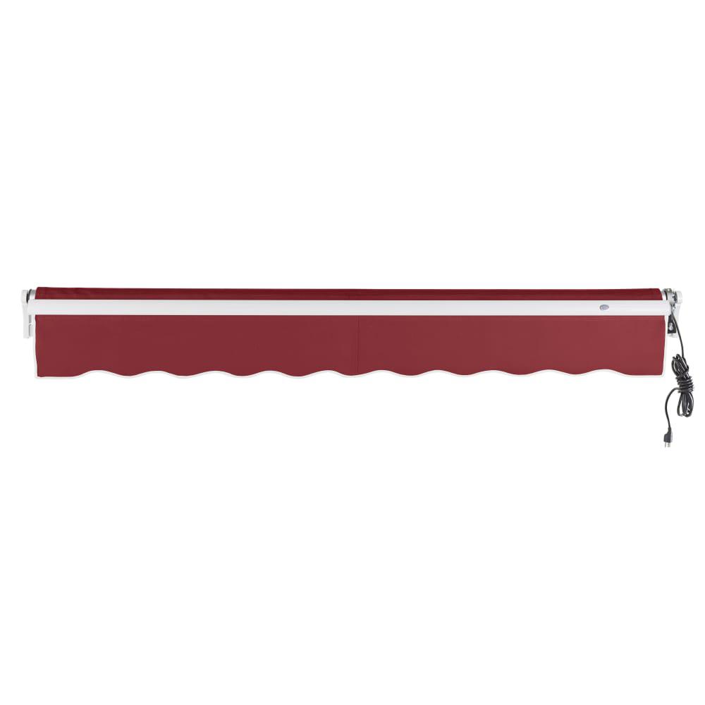 24' x 10' Maui Right Motor Right Motorized Patio Retractable Awning, Burgundy. Picture 4