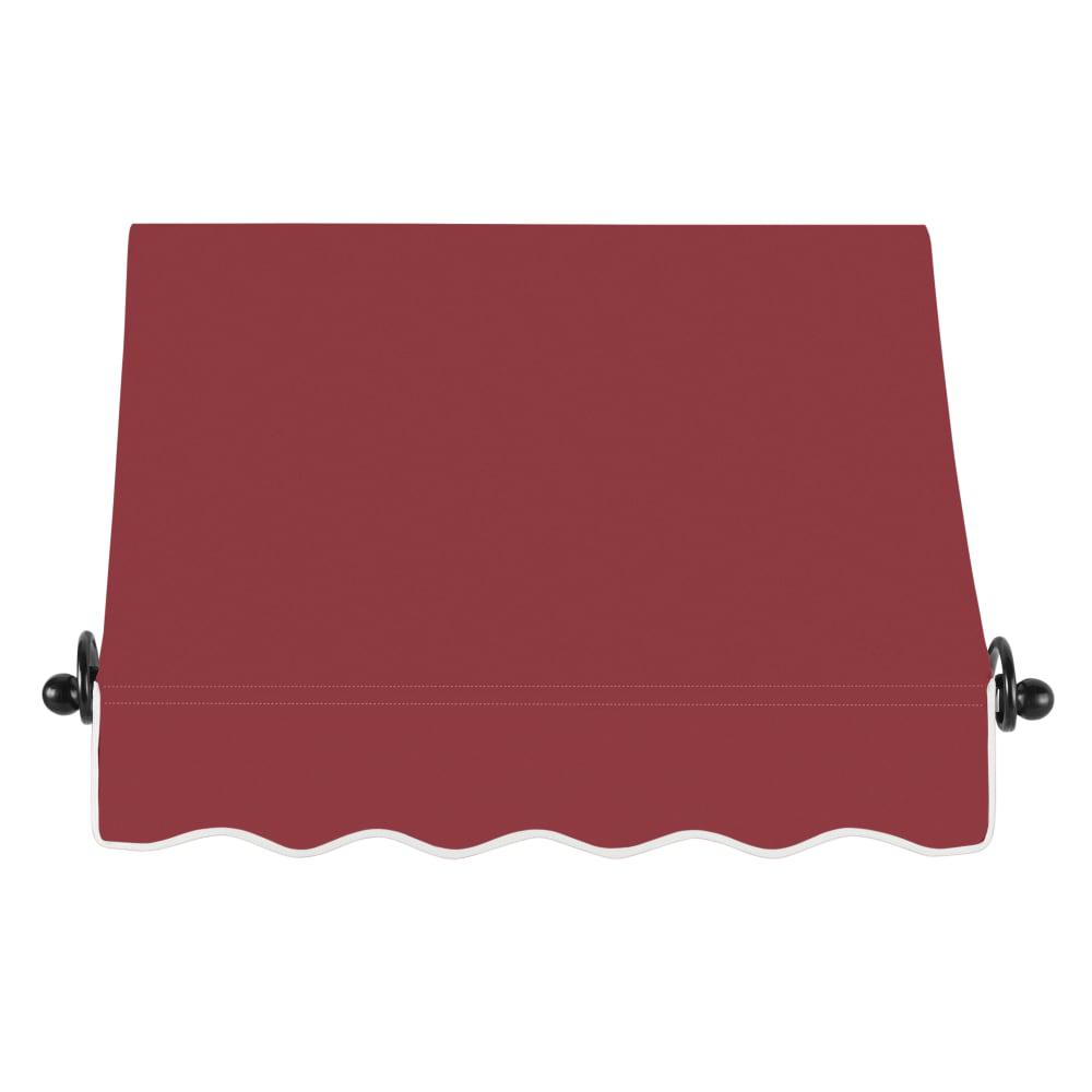 Awntech 3.375 ft Charleston Fixed Awning Acrylic Fabric, Burgundy. Picture 2