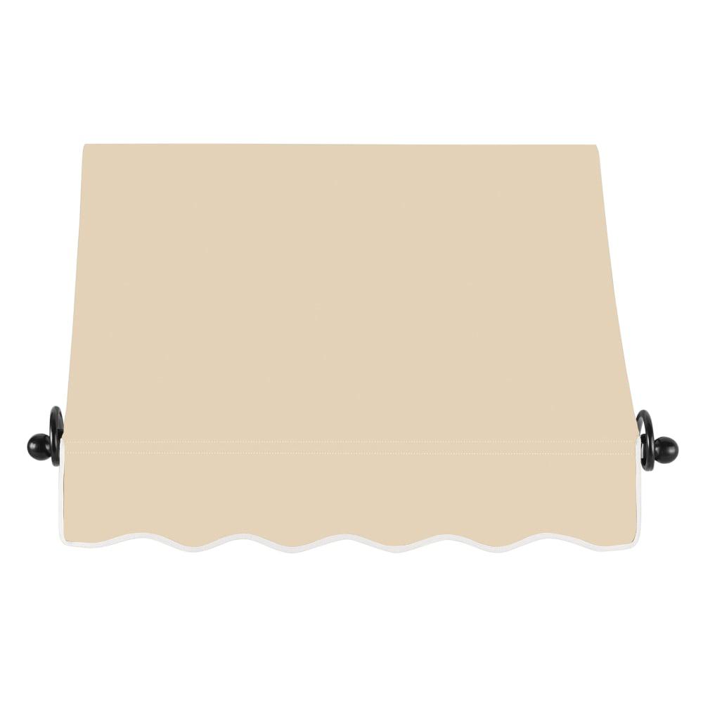 Awntech 3.375 ft Charleston Fixed Awning Acrylic Fabric, Tan. Picture 2