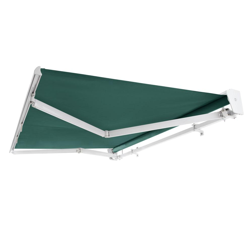 24' x 10' Destin Manual Manual Patio Retractable Awning Acrylic Fabric, Forest. Picture 7