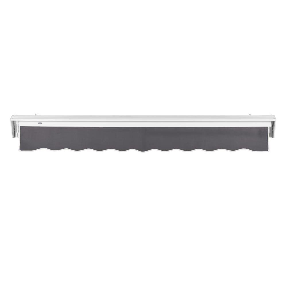 24' x 10' Destin Manual Manual Patio Retractable Awning Acrylic Fabric, Gunmetal. Picture 4