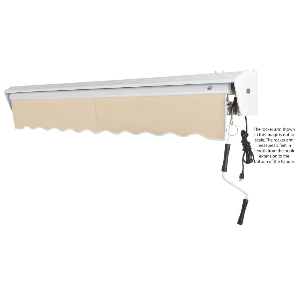 24' x 10' Destin Right Motor Right Motorized Patio Retractable Awning, Tan. Picture 6