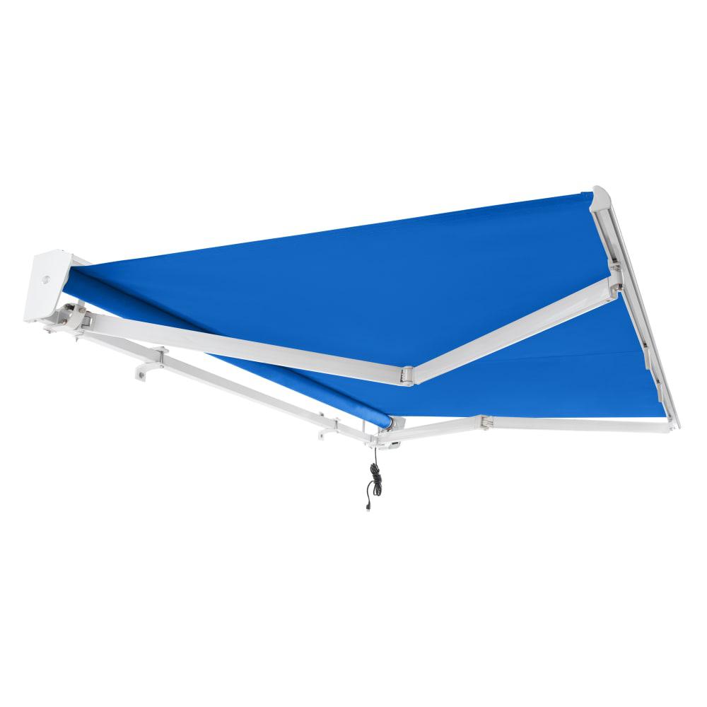 24' x 10' Destin Right Motorized Patio Retractable Awning, Bright Blue. Picture 7