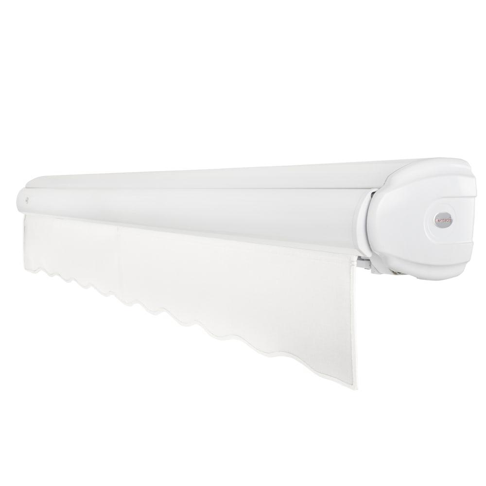24' x 10' Full Cassette Left Motorized Patio Retractable Awning, White. Picture 2