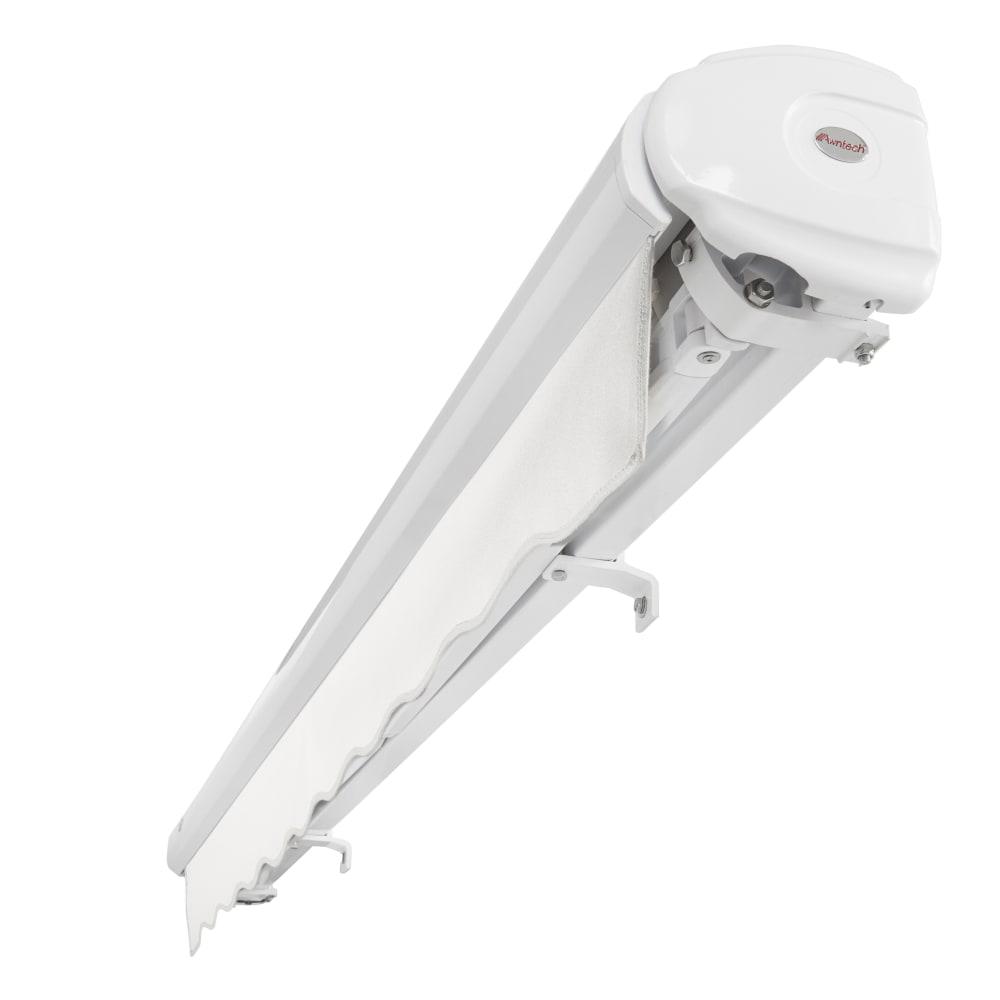 24' x 10' Full Cassette Left Motorized Patio Retractable Awning, White. Picture 5