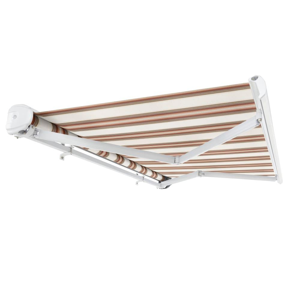 Full Cassette Manual Patio Retractable Awning, Brown/Tan/Terracotta Multi. Picture 7