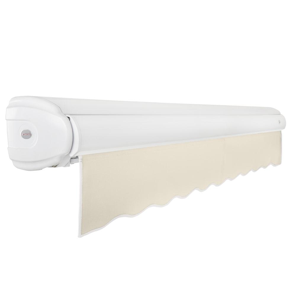 24' x 10' Full Cassette Manual Patio Retractable Awning Acrylic Fabric, Linen. Picture 2