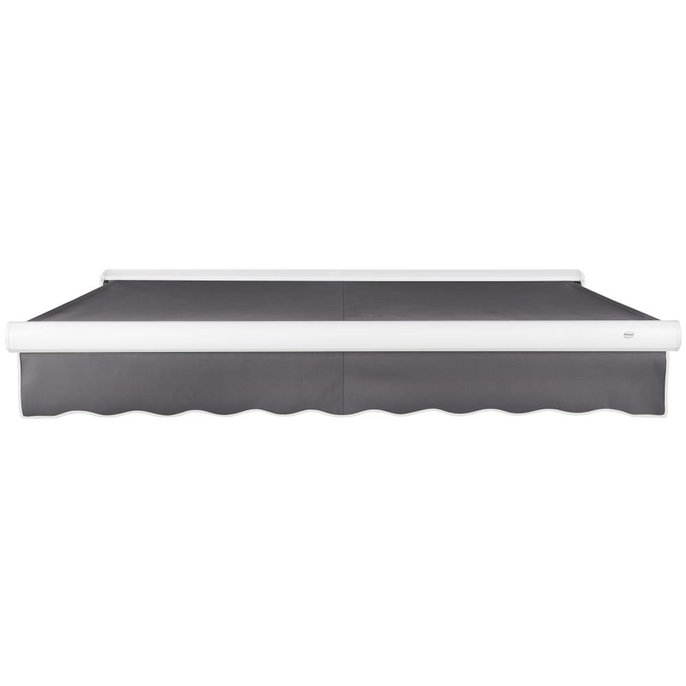 8' x 6.5' Full Cassette Left Motorized Patio Retractable Awning, Gunmetal. Picture 3