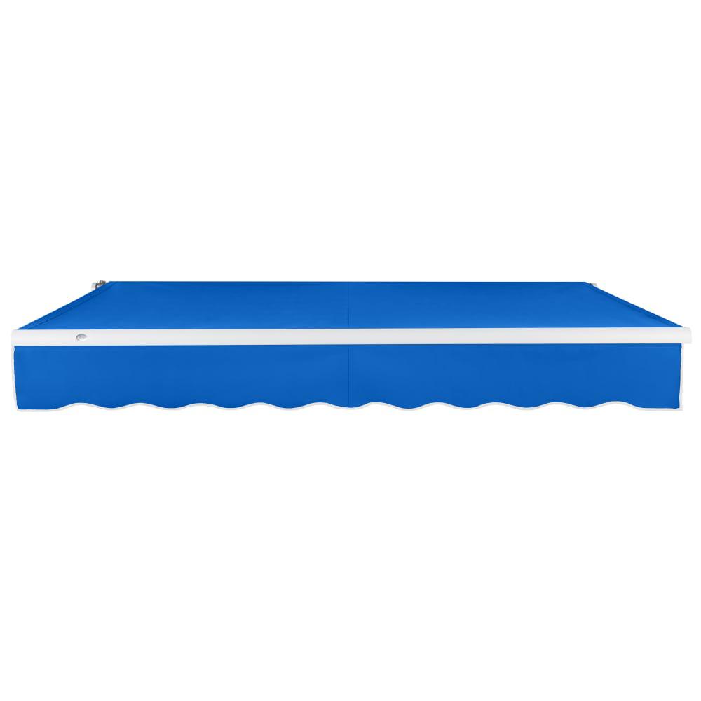 24' x 10' Maui Left Motor Left Motorized Patio Retractable Awning, Bright Blue. Picture 3