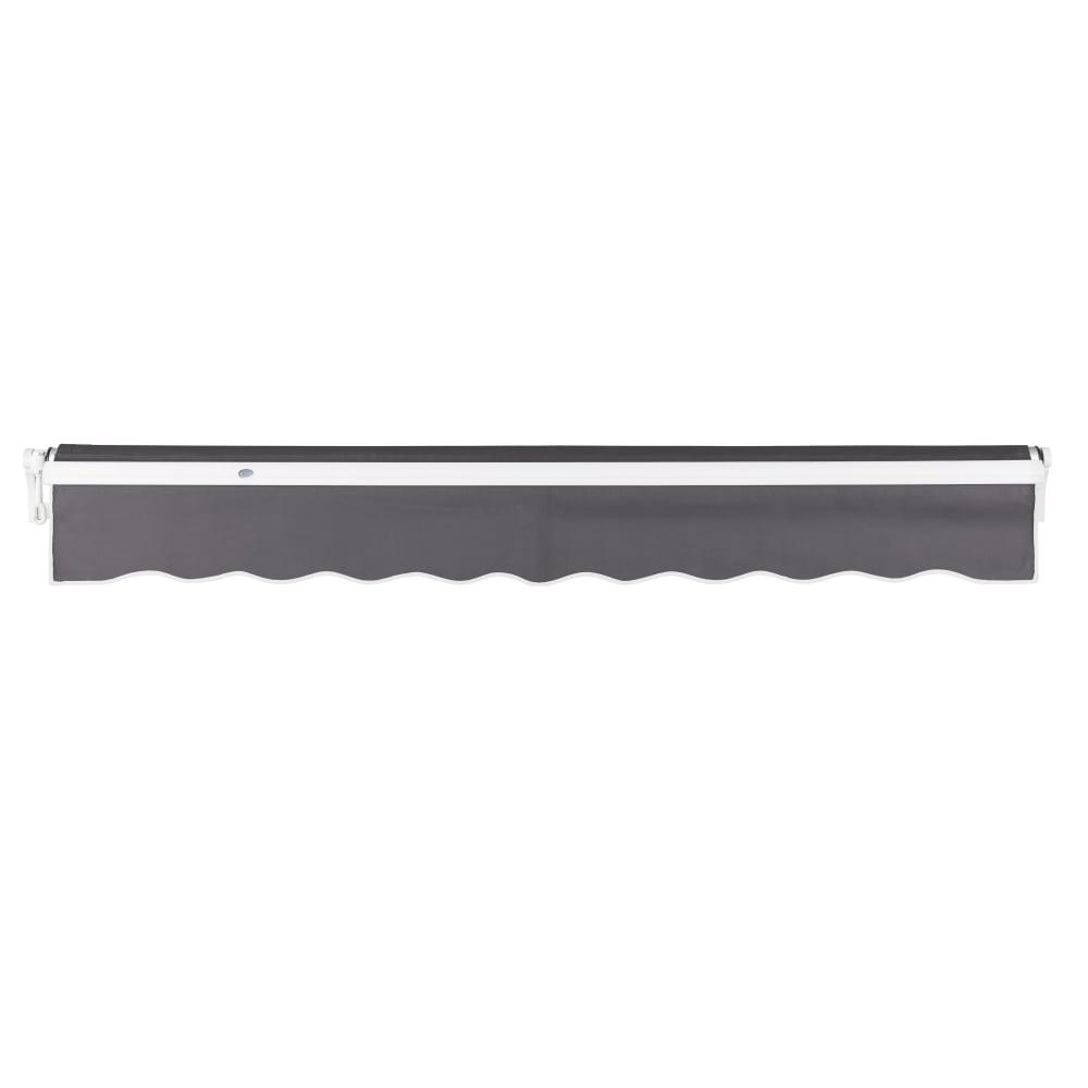 24' x 10' Maui Manual Manual Patio Retractable Awning Acrylic Fabric, Gunmetal. Picture 4