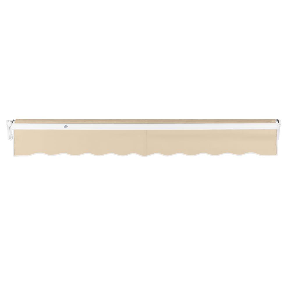 8' x 6.5' Maui Manual Manual Patio Retractable Awning Acrylic Fabric, Tan. Picture 4
