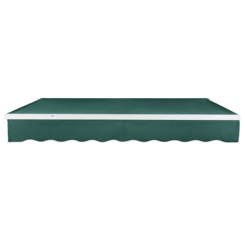24' x 10' Maui Manual Manual Patio Retractable Awning Acrylic Fabric, Forest. Picture 3
