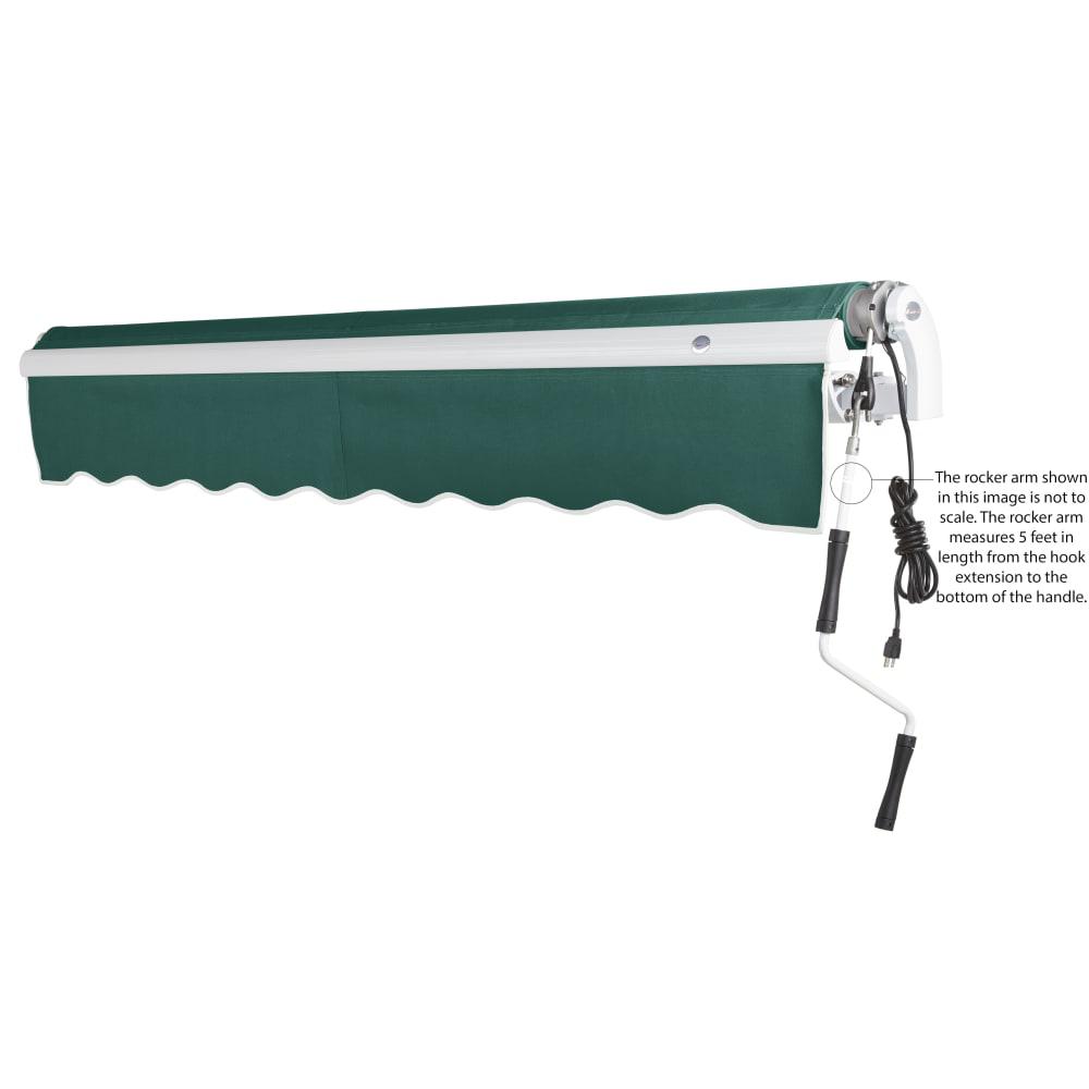 24' x 10' Maui Right Motor Right Motorized Patio Retractable Awning, Forest. Picture 6