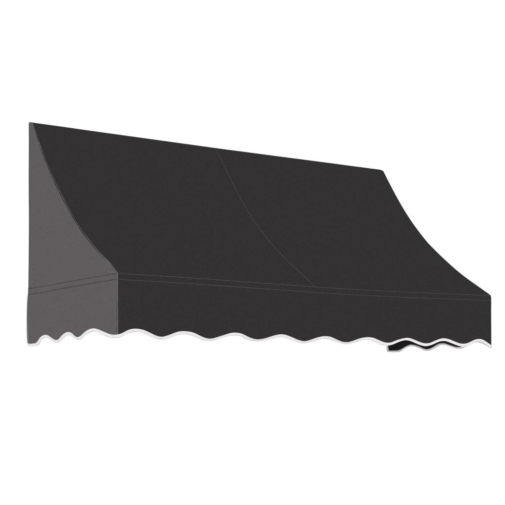 Awntech 5.375 ft Nantucket Fixed Awning Acrylic Fabric, Black. Picture 1