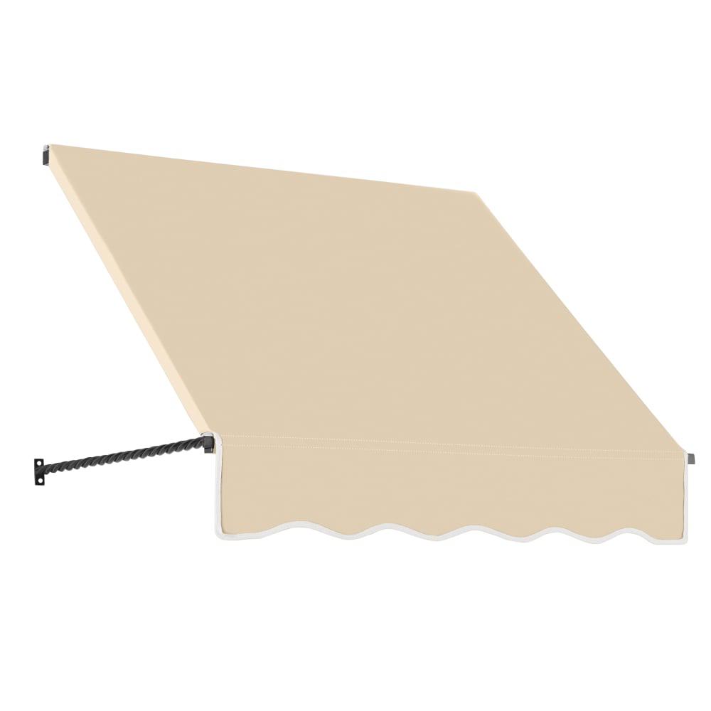 Awntech 3.375 ft Santa Fe Fixed Awning Acrylic Fabric, Tan. Picture 1