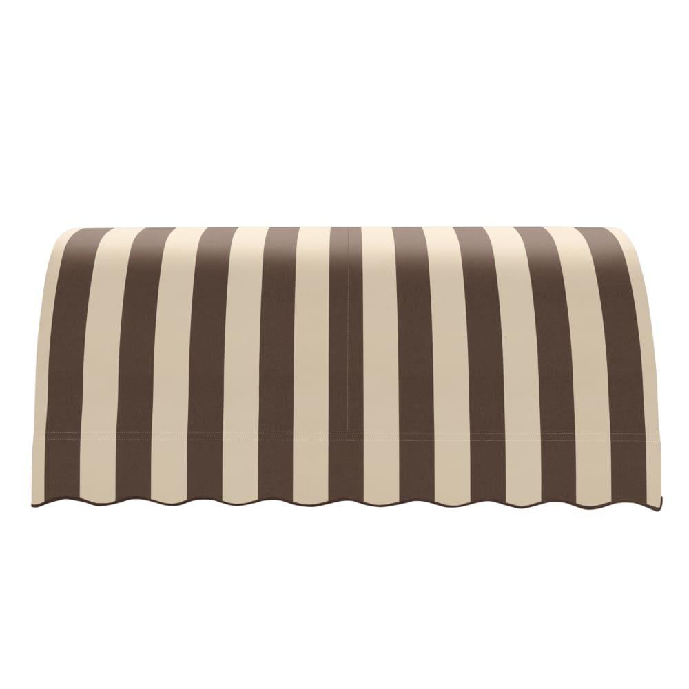 Awntech 6.375 ft Savannah Fixed Awning Acrylic Fabric, Brown/Tan Stripe. Picture 2