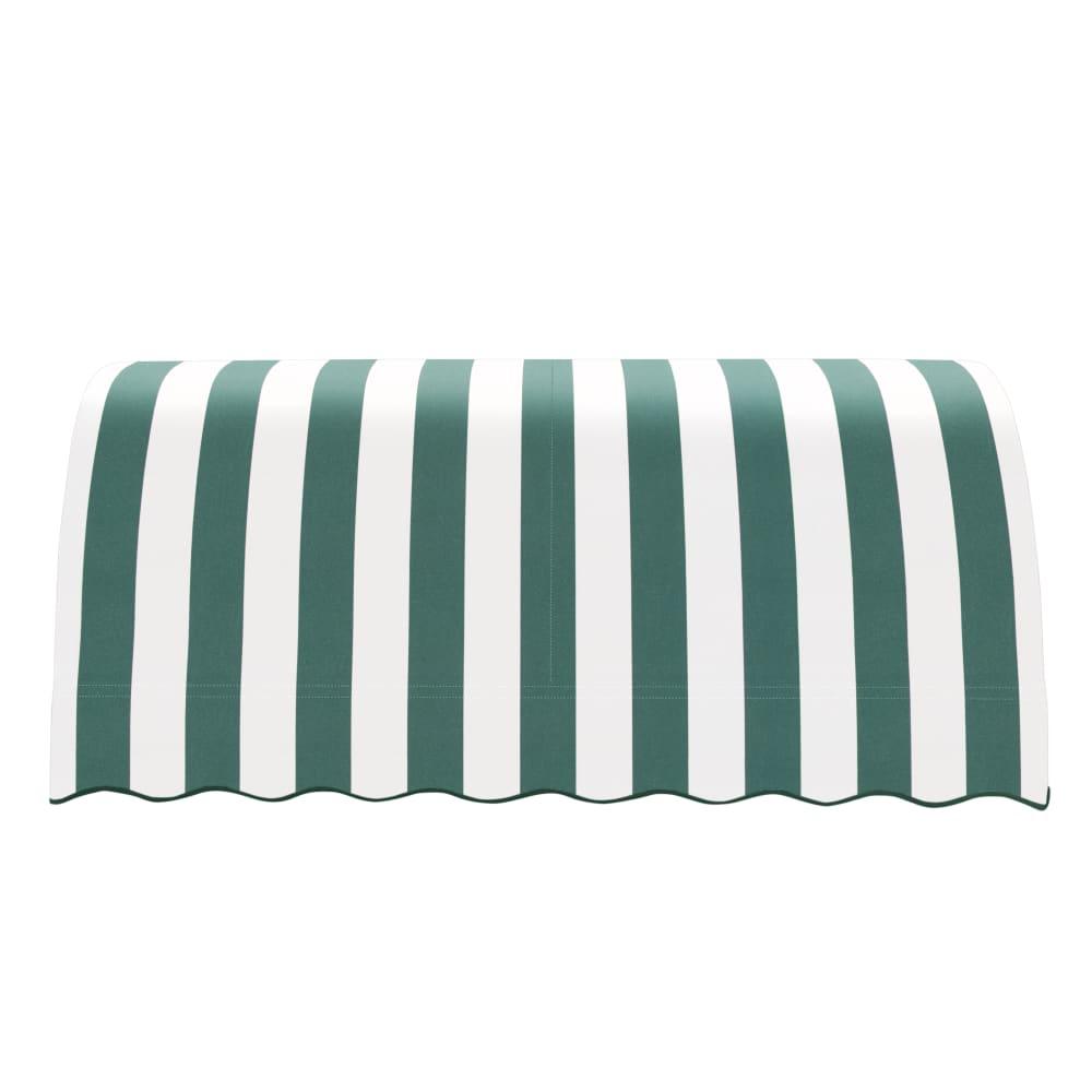 Awntech 6.375 ft Savannah Fixed Awning Acrylic Fabric, Forest/White Stripe. Picture 2